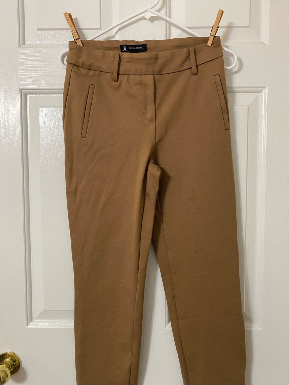 Jules & Leopold Slim Fit Tan Ponte Pants